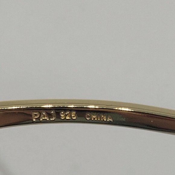 18kt Gold Over Silver Diamond Accent Bypass Bangle Bracelet MSRP $325 - Picture 3 of 9